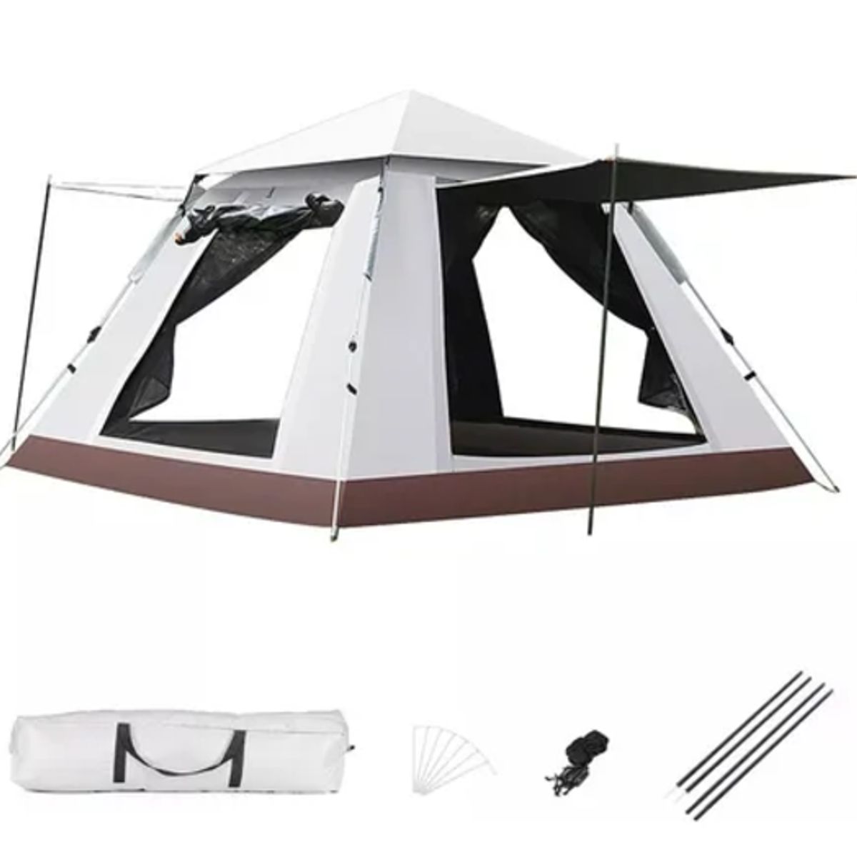 GENERICO - Tienda campaña 240x240cm 4-8 personas