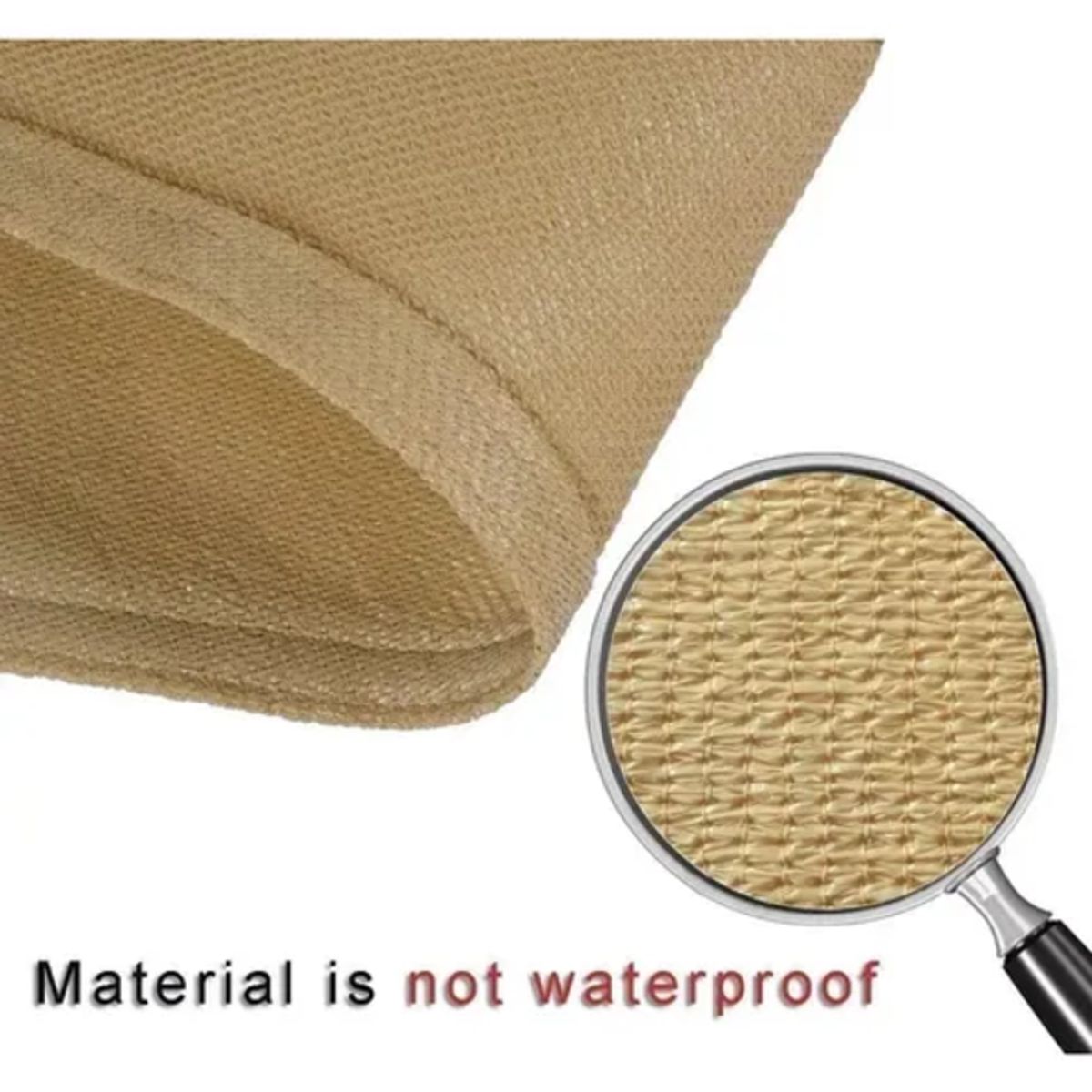 GENERICO - Carpa lona vela sombra malla 2x3 beige