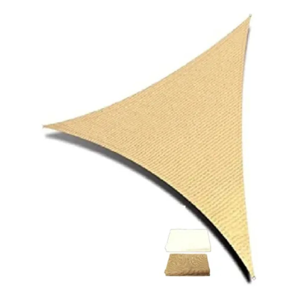 GENERICO - Carpa toldo vela triangular 3x3 beige arena