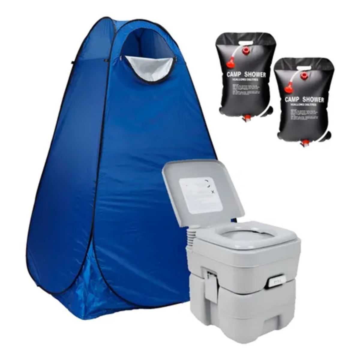 GENERICO - Carpa alta baño vestidor +baño químico 2 duchas