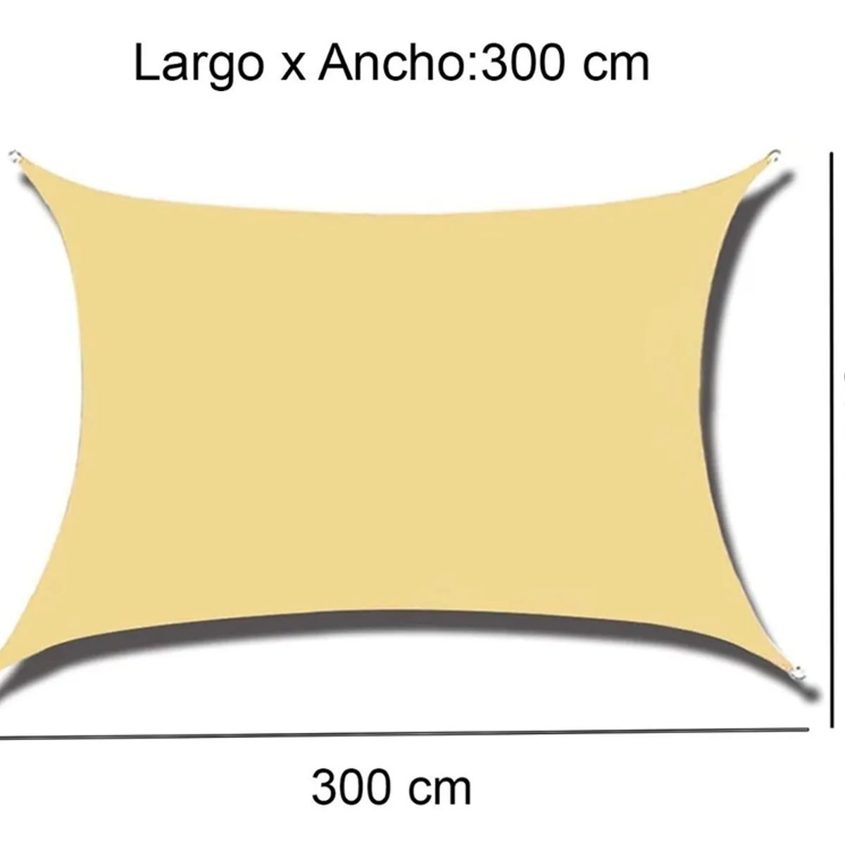 GENERICO - Parasol impermeable 3x3 beige