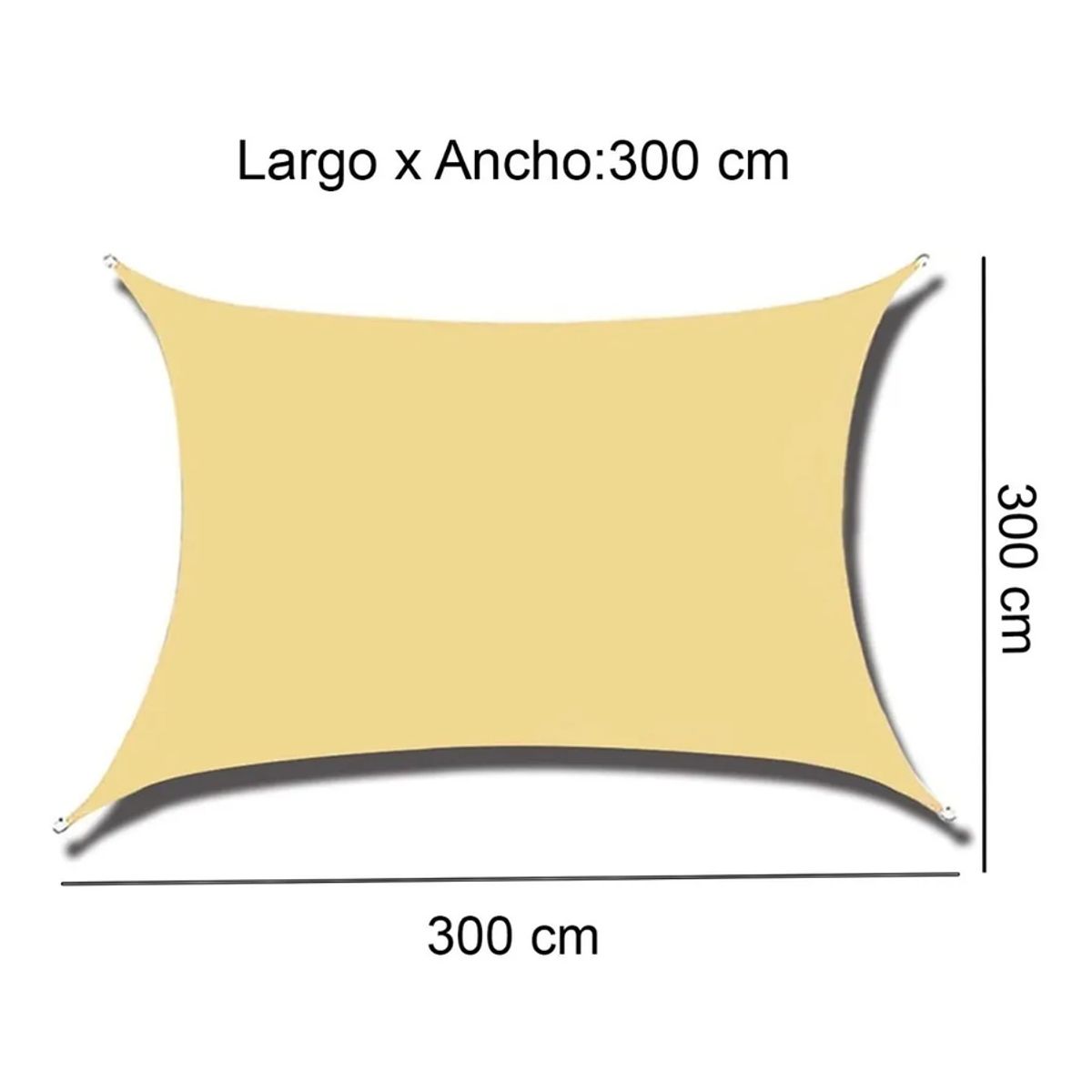 GENERICO - Parasol impermeable 3x3 beige