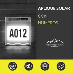 PRO OUTDOOR - Aplique Solar Contra Agua Con Numeros De Casa 500 Unidades