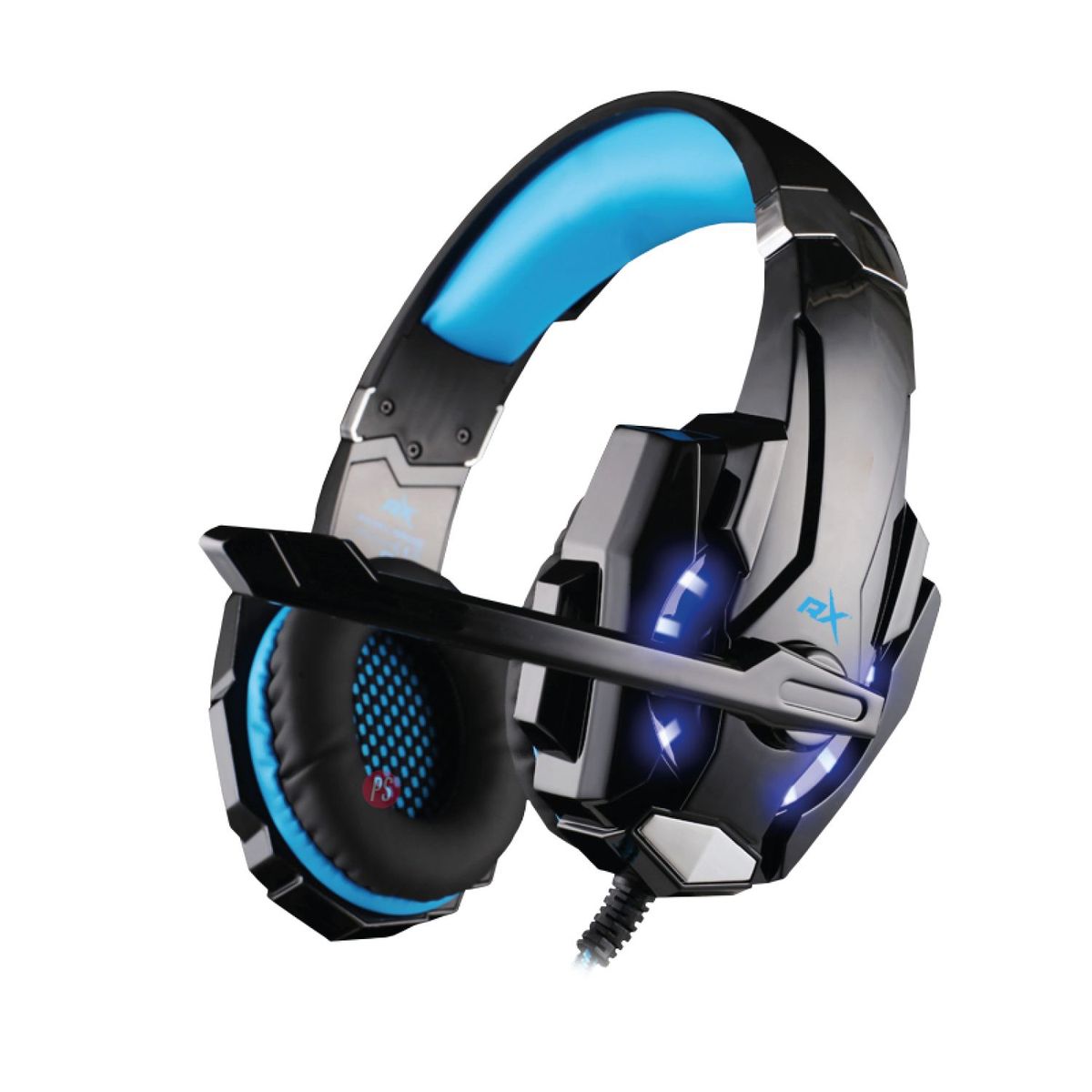 REPTILEX - Audífonos Platinum Gamer Conector 35mm Y Usb Led Azul - Ps
