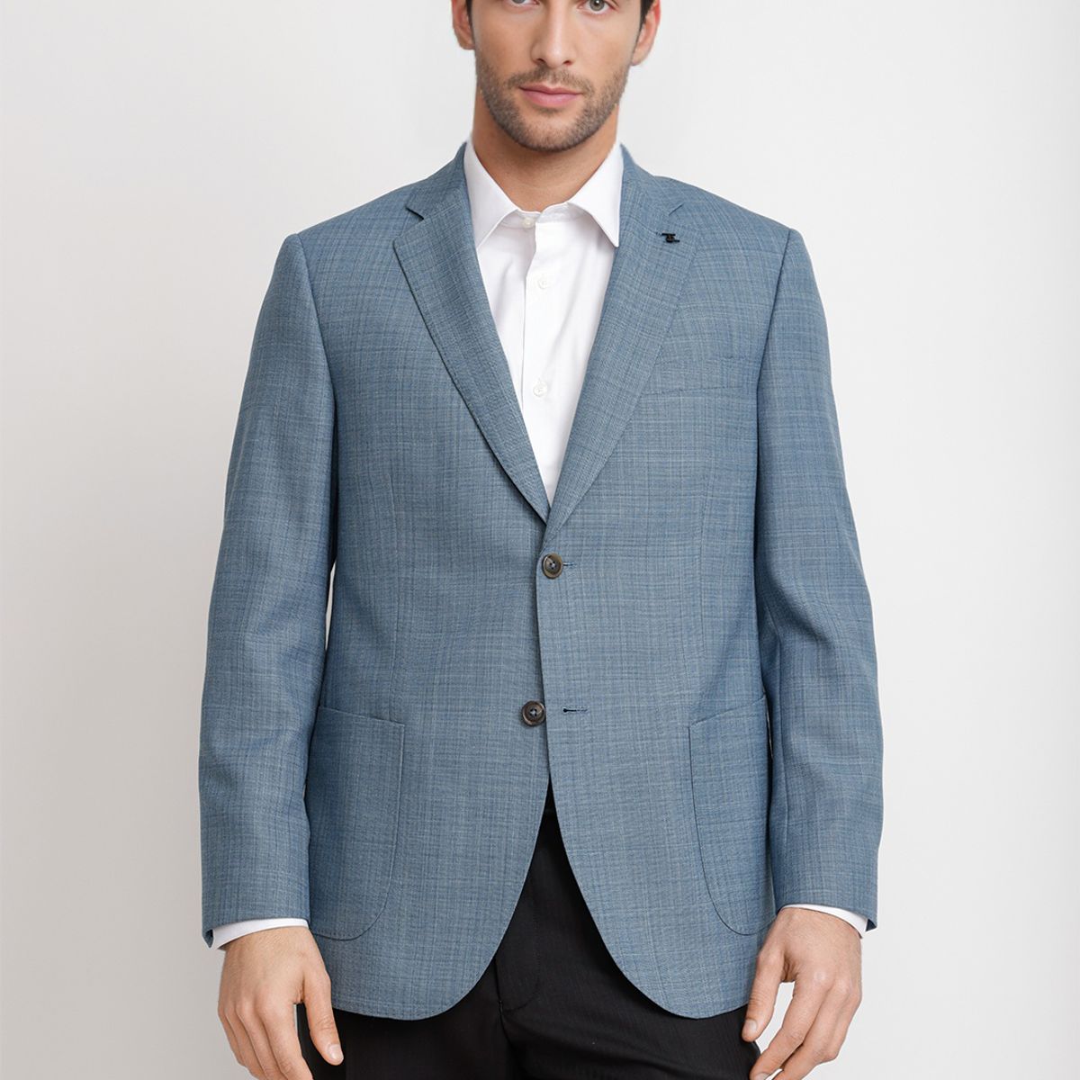 TRIAL - Chaqueta Hombre Formal Coderas Executive Celeste