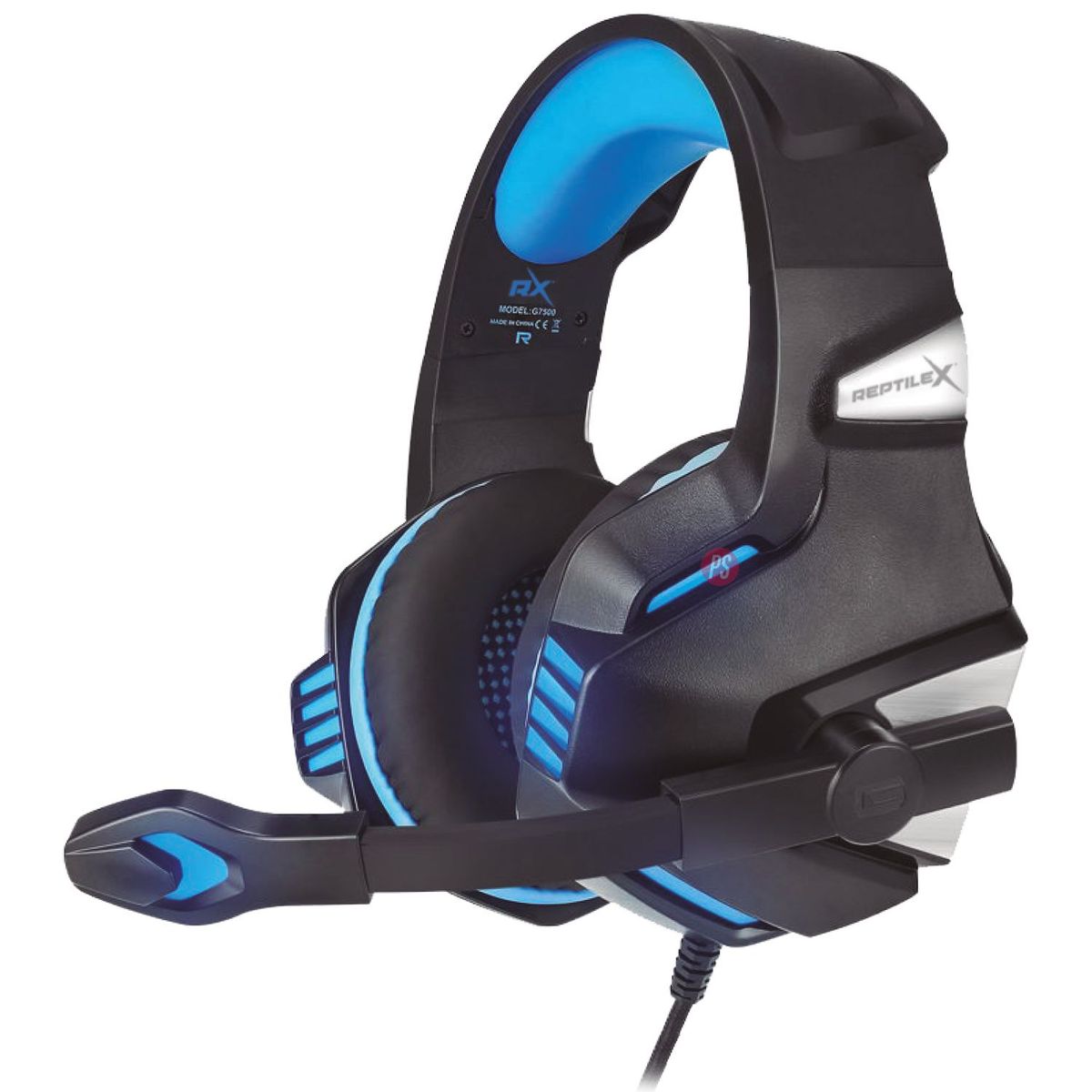 REPTILEX - Audífonos Platinum Gamer Conector 35mm Y Usb Led Azul - Ps