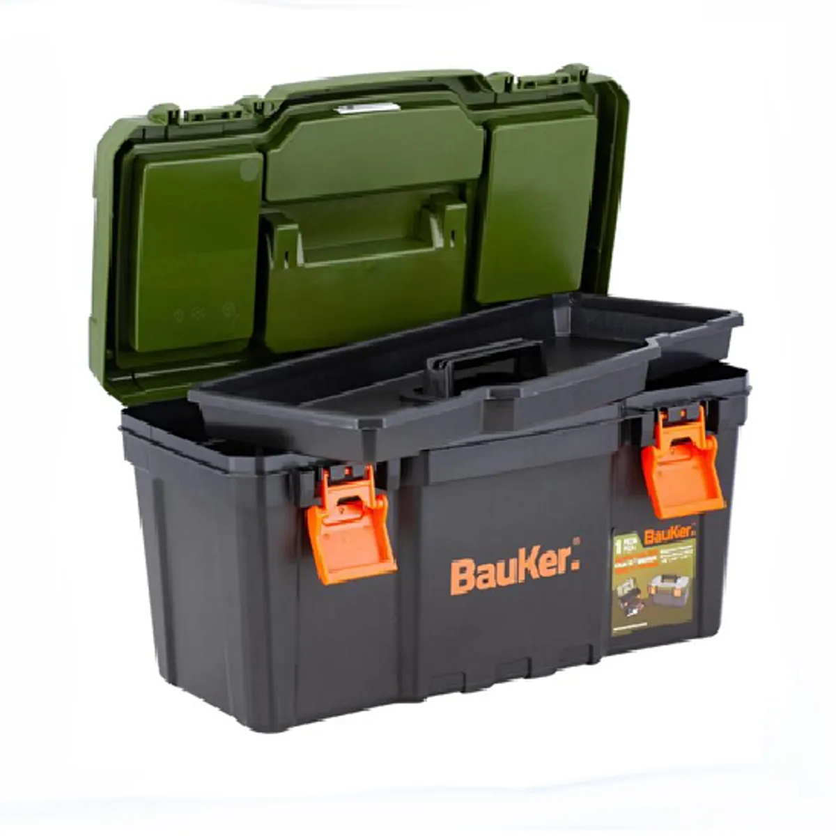 GENERICO - Caja De Herramientas 16 Bauker Color Verde Oscuro