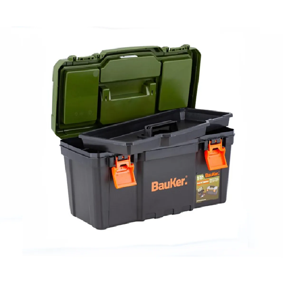 GENERICO - Caja De Herramientas 16 Bauker Color Verde Oscuro