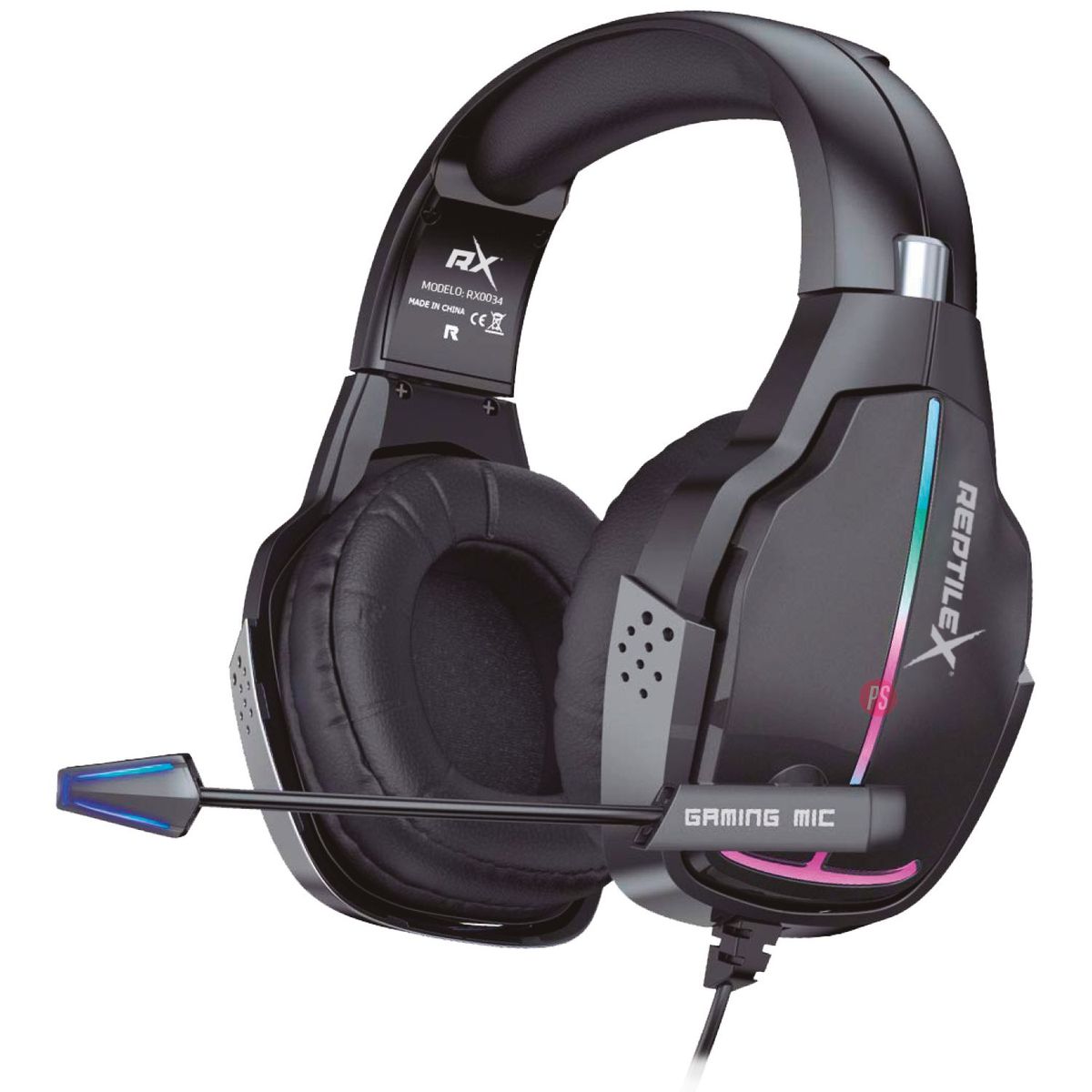 REPTILEX - Audífonos Platinum Gamer Conector 35mm Y Usb - Ps