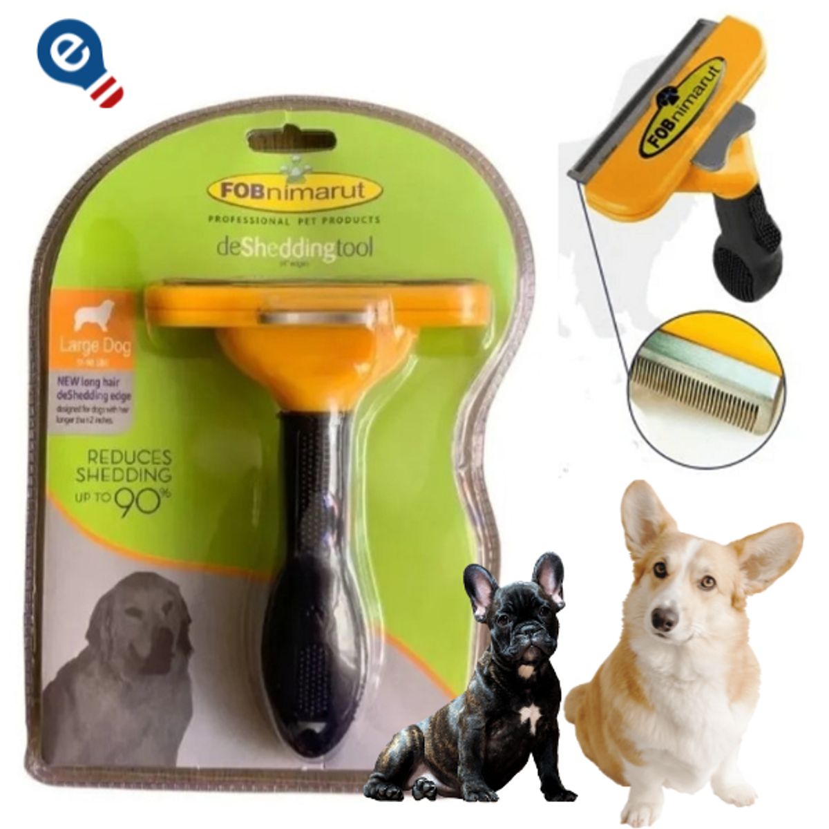 GENERICO - Cepillo Peine Quita Pelos Para Perros Razas Grandes