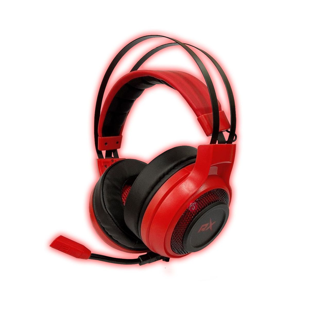 REPTILEX - Audífonos Gamer Conector 35mm Y Usb Con Luz Led Rojo - Ps