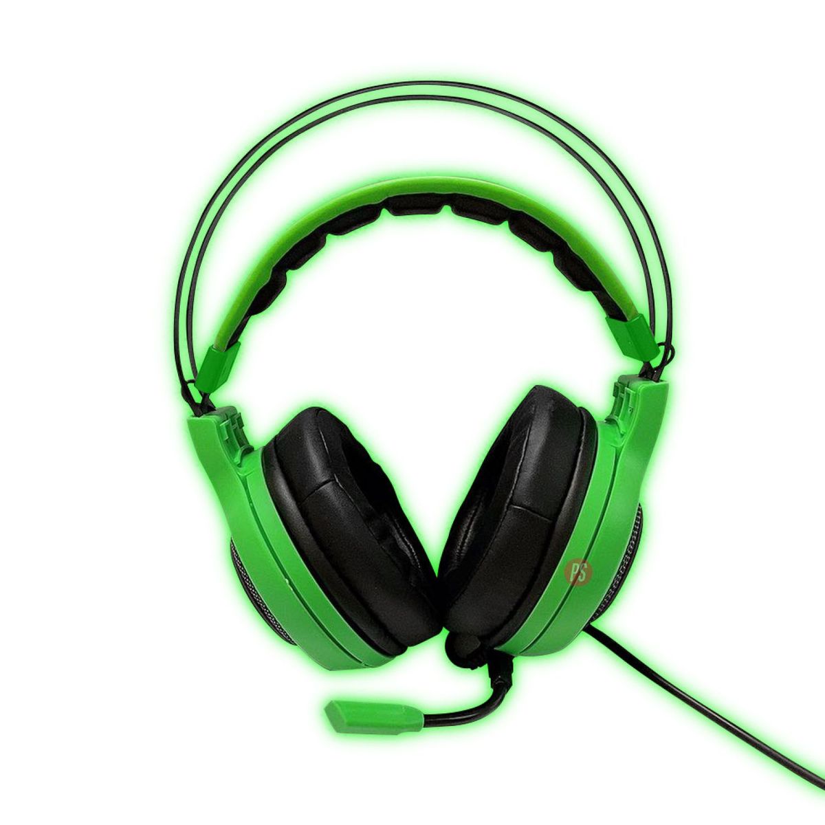 REPTILEX - Audífonos Gamer Conector 35mm Y Usb Con Luz Led Verde - Ps