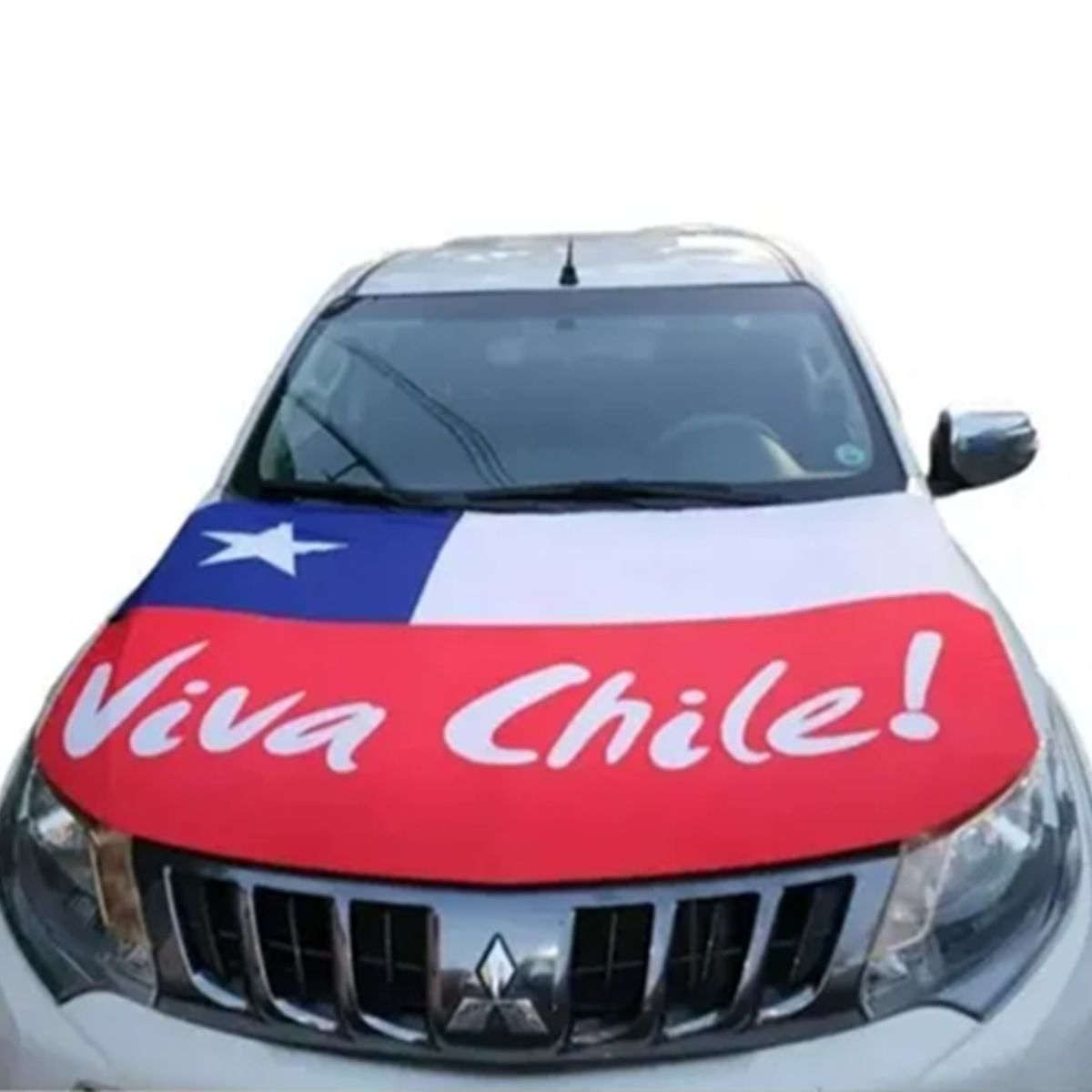 GENERICO - Bandera Chile cubre capó funda ajustable