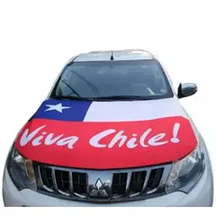 GENERICO - Bandera Chile cubre capó funda ajustable