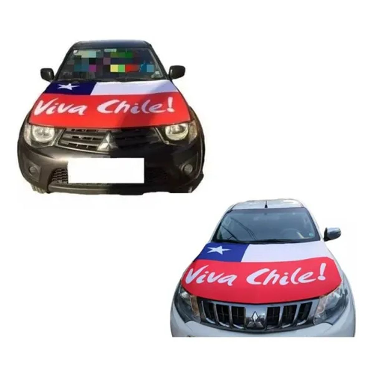 GENERICO - Bandera Chile cubre capó funda ajustable