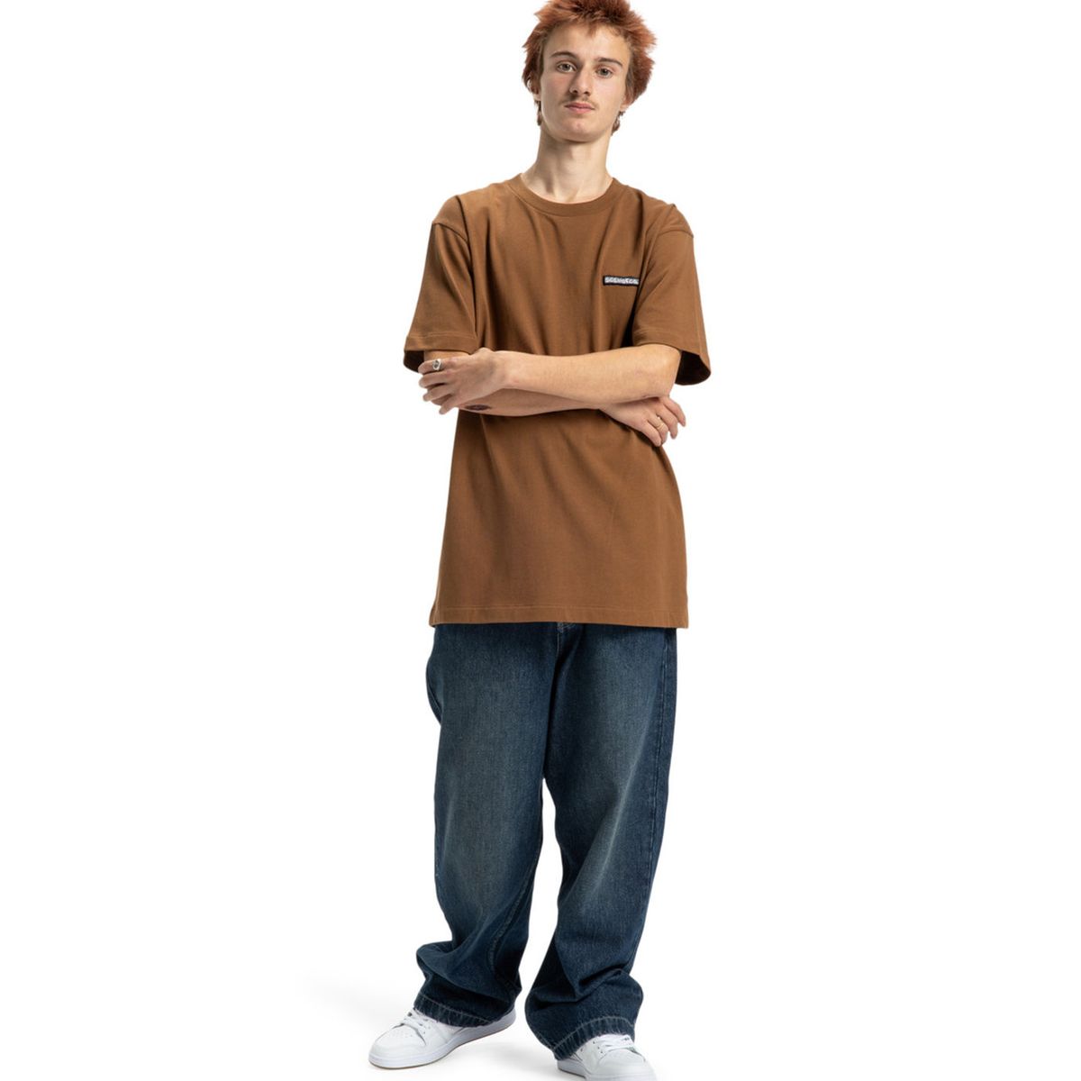 DC SHOES - Polera Hombre Patchit Café DC