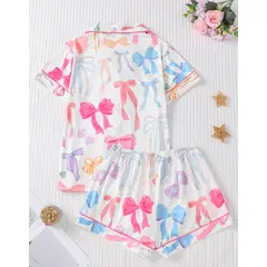 VELVET - Pijama Corto Alicie Blanco Lazos Mujer