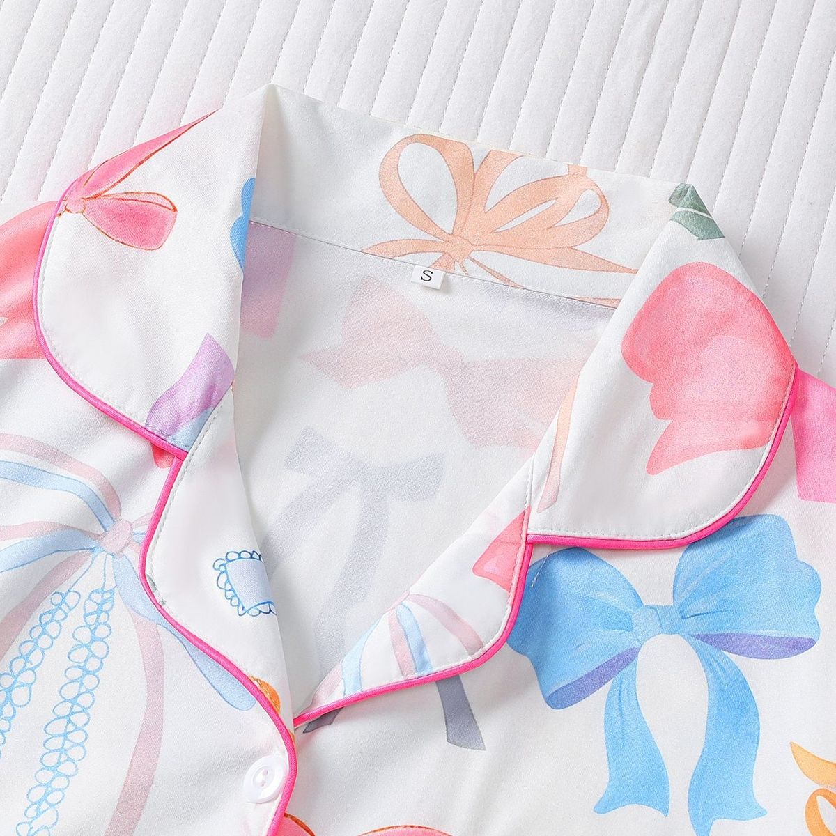 VELVET - Pijama Corto Alicie Blanco Lazos Mujer