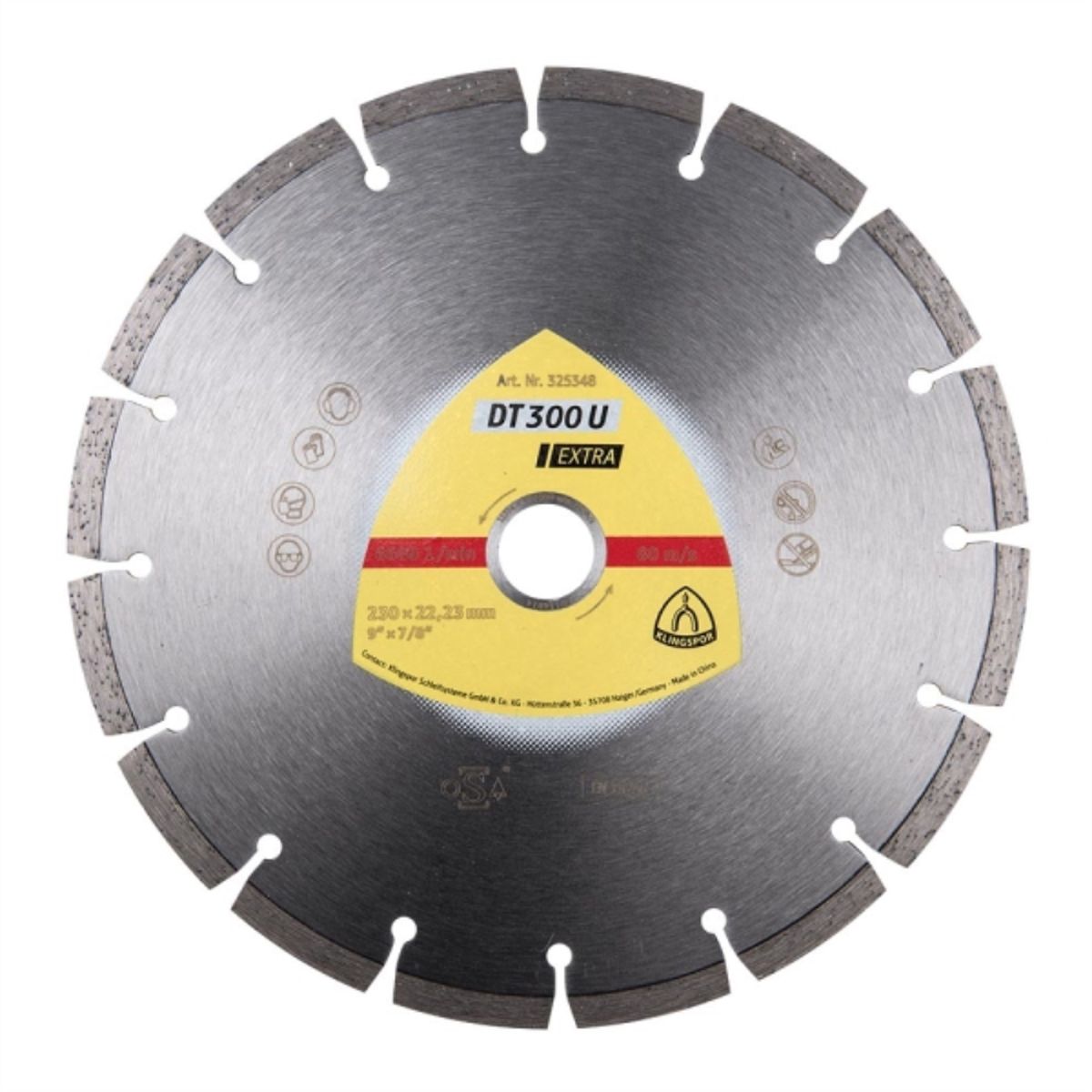 KLINGSPOR - Disco diamantado segmentado concreto 9"
