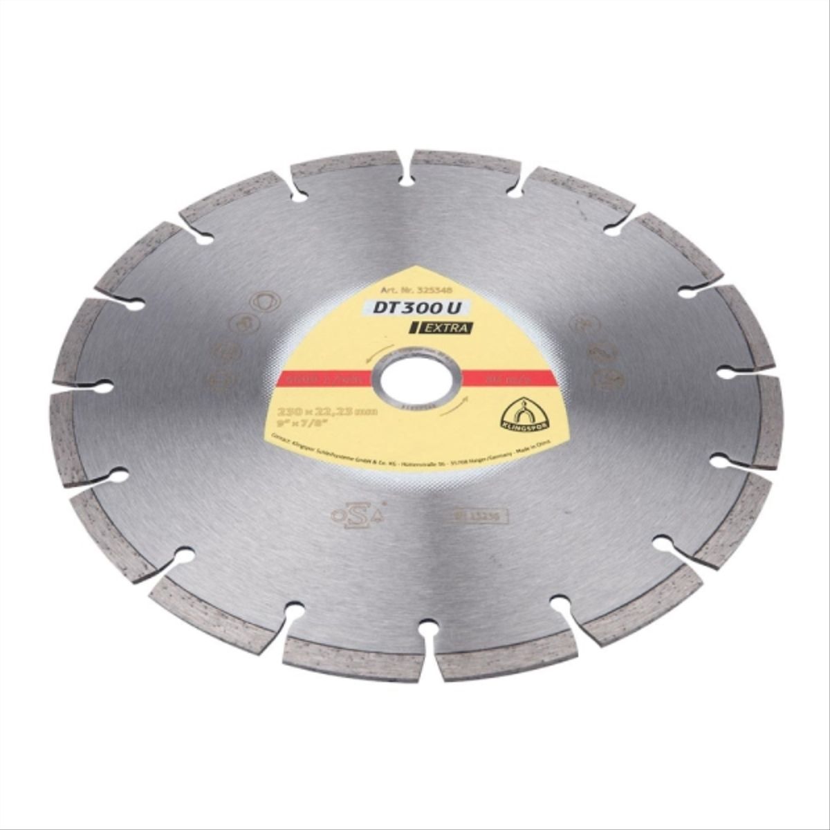 KLINGSPOR - Disco diamantado segmentado concreto 9"