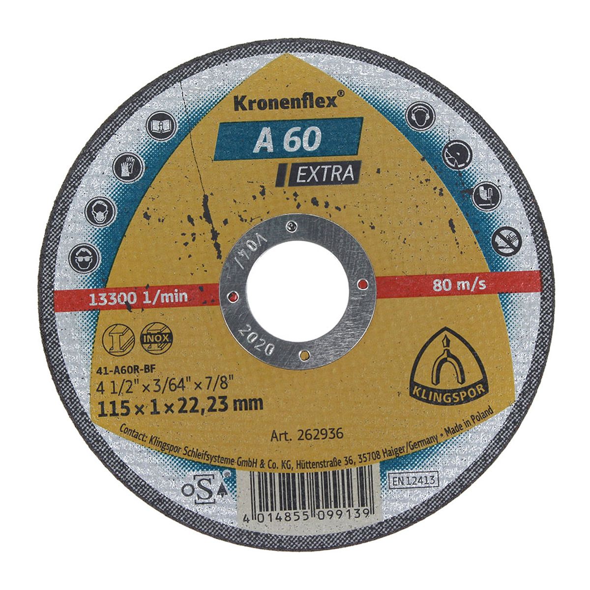 KLINGSPOR - Disco corte metal inoxidable 4 12 x 1mm extra