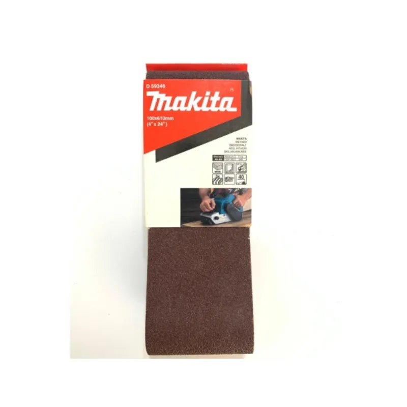 MAKITA - Lija banda madera metal 4x24" G40 3pzas