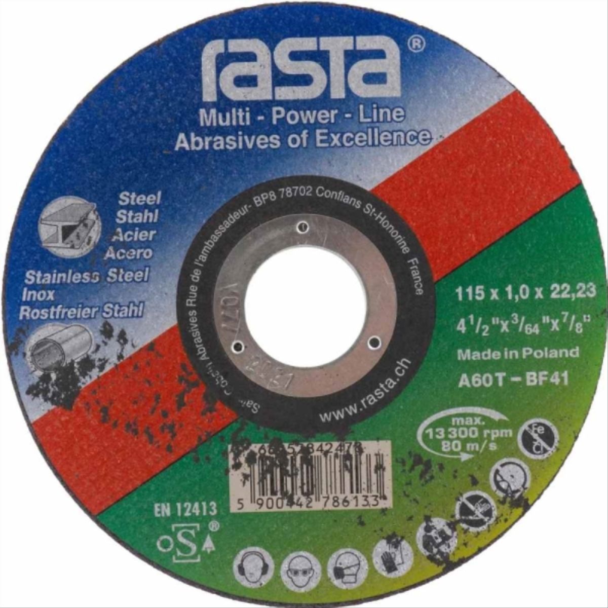 RASTA - Disco corte rasta metal 4 1/2"