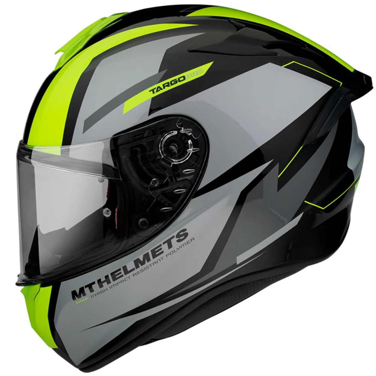 MT - Casco Para Moto MT Targo Pro Sound Amarillo Fluor Brillo