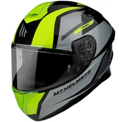 MT - Casco Para Moto Targo Pro Sound Amarillo Fluor Brillo