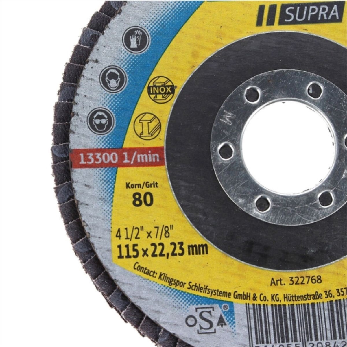 KLINGSPOR - Disco traslapado SMT 624 4 1/2" G80