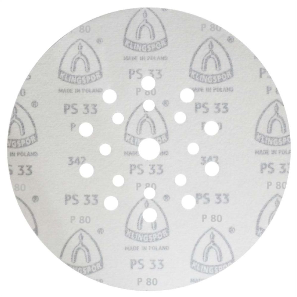 KLINGSPOR - Pack 5 uds  Disco Lija Velcro 225mm PS33CK GLS 55 Gr. 80