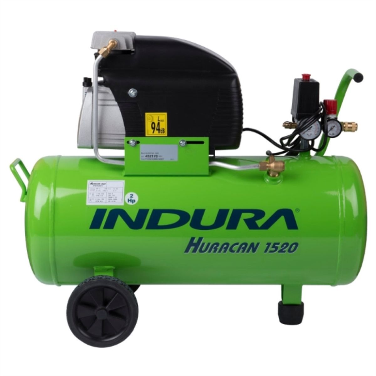 INDURA - Compresor 50 litros Huracán 1520 2HP