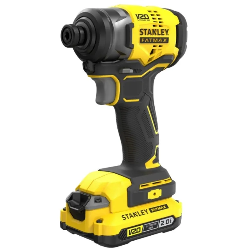STANLEY - Atornillador impacto 20v sin escobillas +  2 baterias.  sbi810d2k