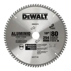 DEWALT - Disco Sierra 10'' 80 dientes Corte Aluminio DWA03210