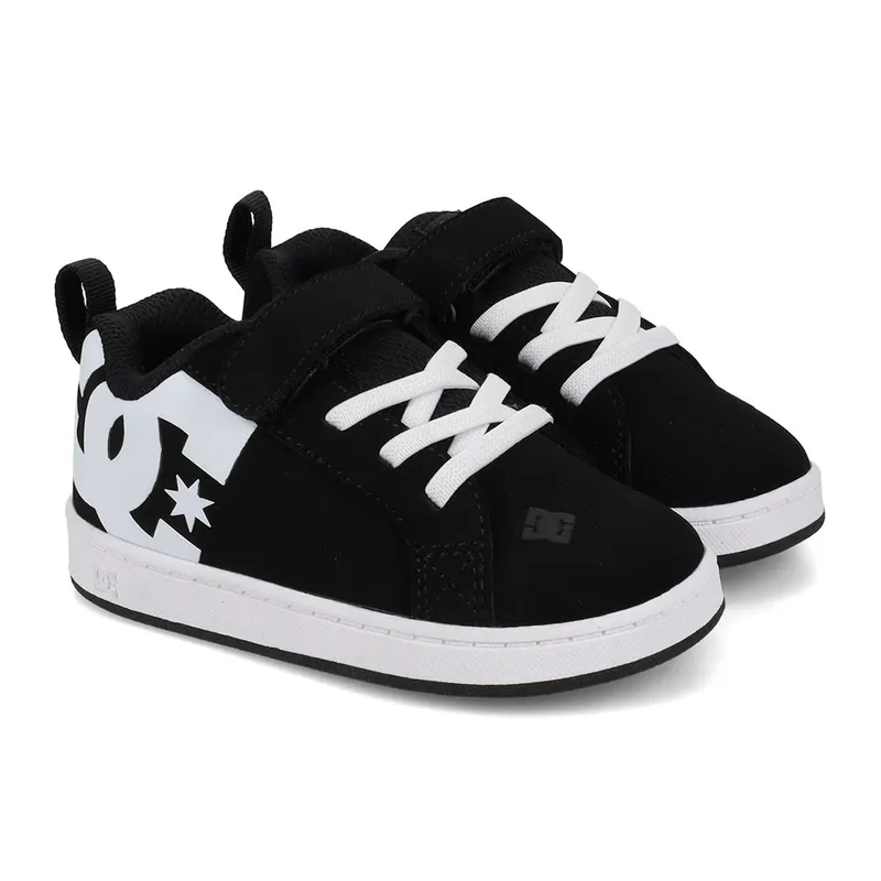 DC SHOES - Zapatilla Toddler Court Graffik Elastic Negro DC