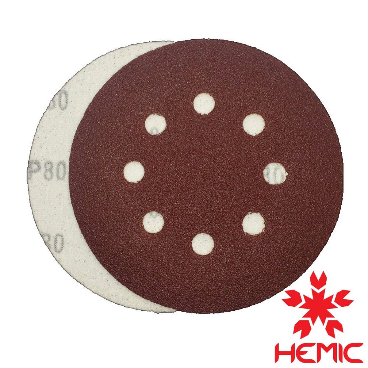HEMIC - Disco lija velcro 125mm G80 pack 10