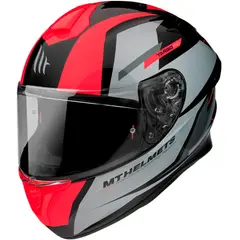 MT - Casco Para Moto Targo Pro Sound Rojo Brillo