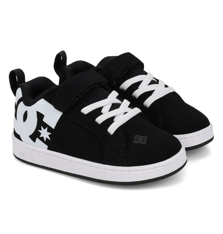 Zapatilla Toddler CourtGraffik-Elastic Negro.