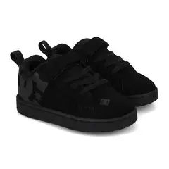 DC SHOES - Zapatilla Toddler DC Court Graffik Elastic Negro
