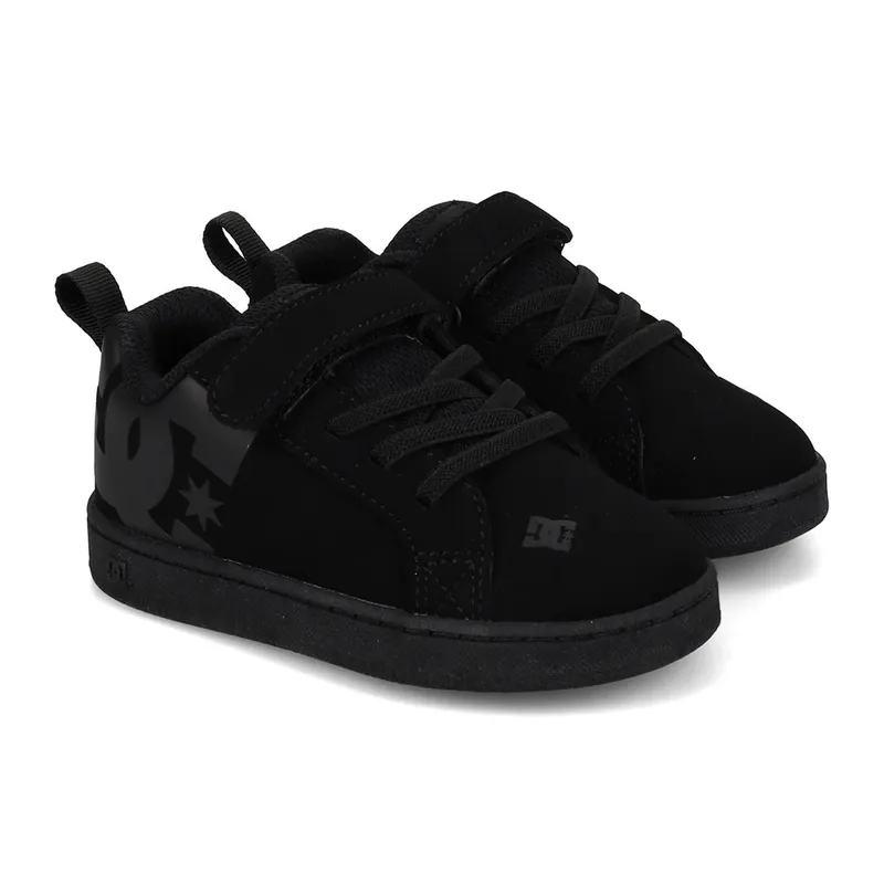 DC SHOES - Zapatilla Toddler Court Graffik Elastic Negro DC