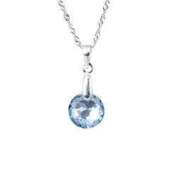 JOYAS MONTERO - Collar Gran Gracia Plata 925 creado con cristales de Swarovski® Aquamarine