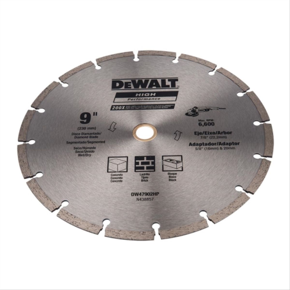 DEWALT - Disco diamantado segmentado concreto 9"