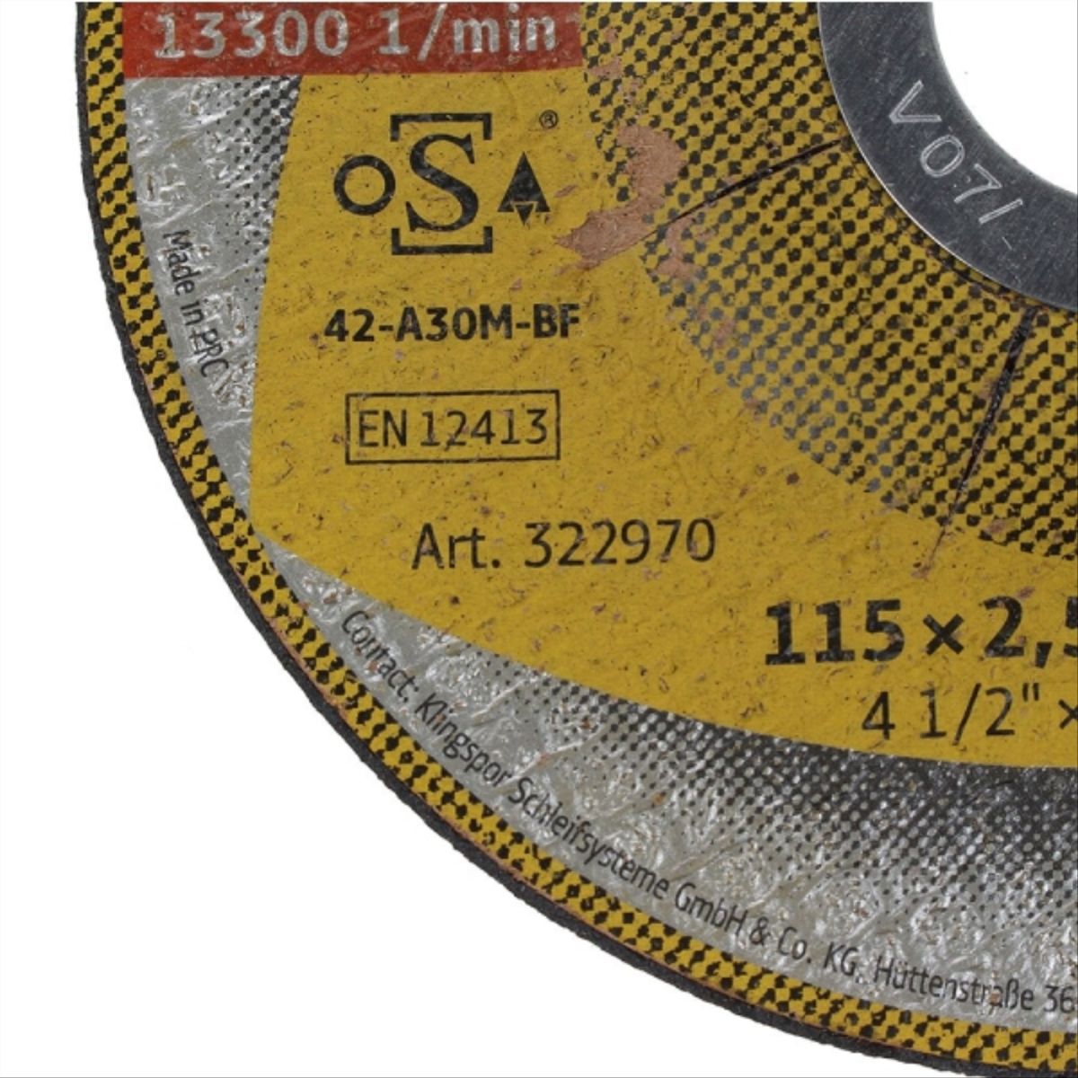 KLINGSPOR - Disco corte metal 4 1/2" x 2,5mm extra