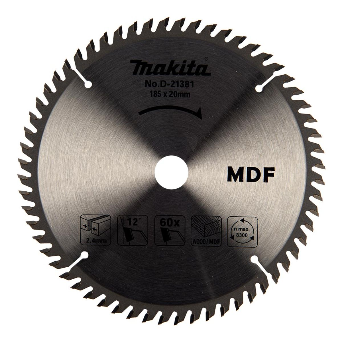 MAKITA - Disco sierra madera 7 14 60 dientes D-21381
