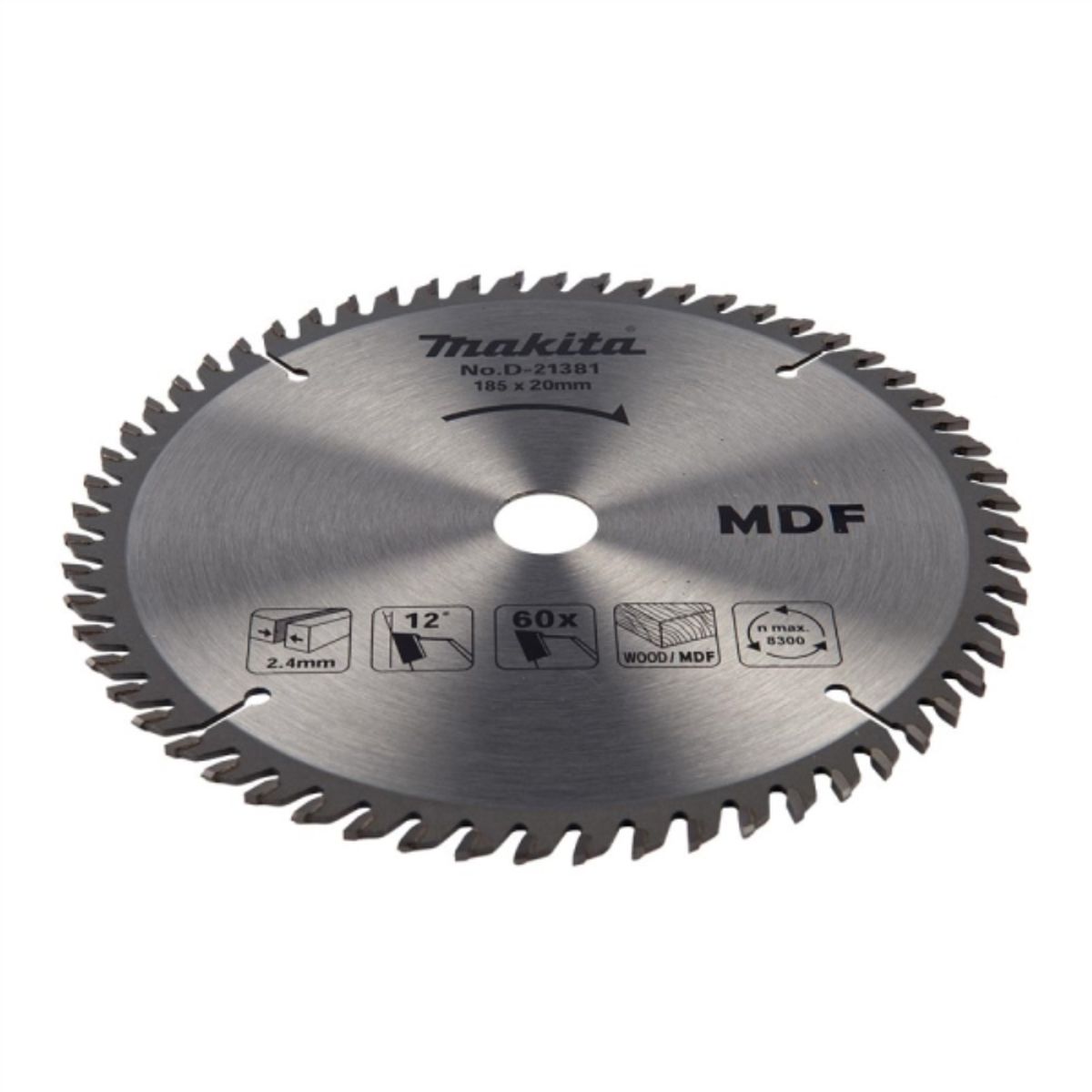 MAKITA - Disco sierra madera 7 14 60 dientes D-21381