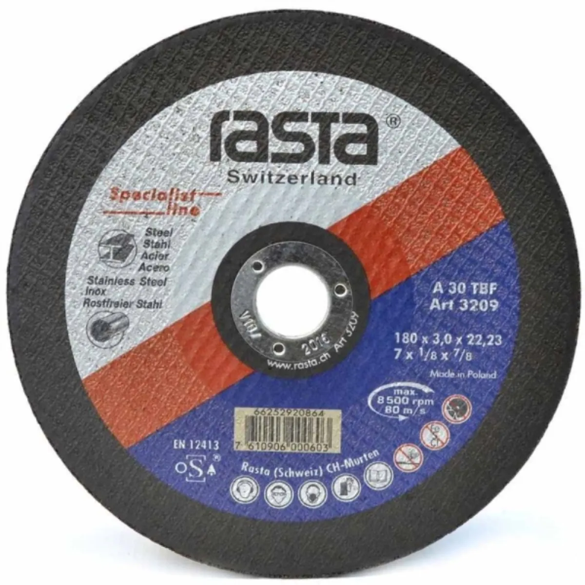 RASTA - Disco corte rasta metal 7"