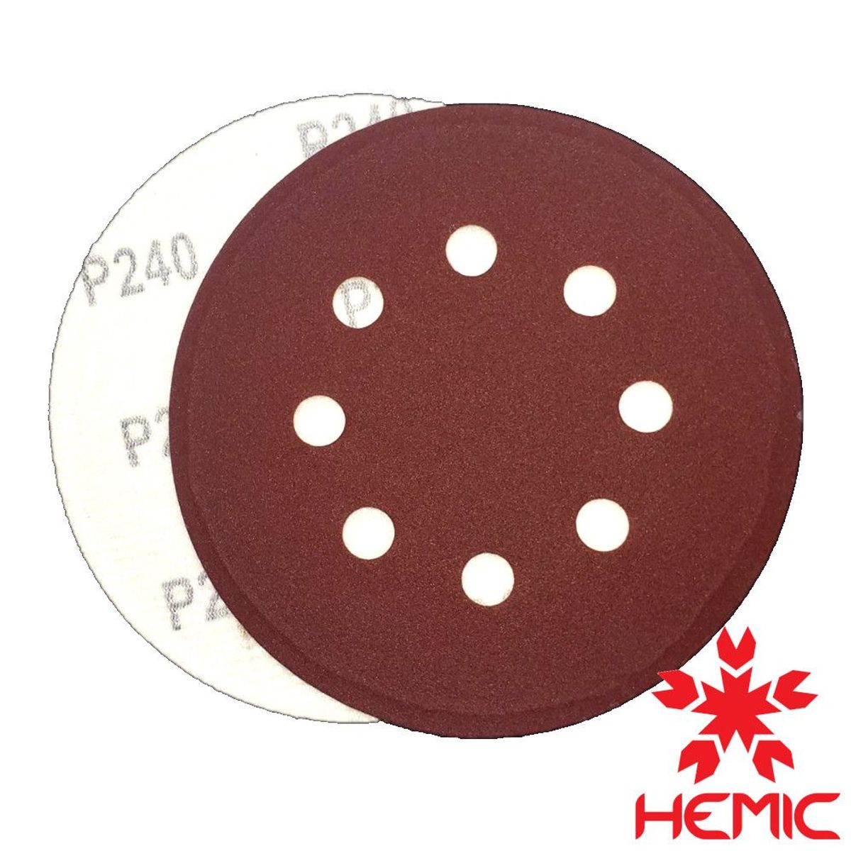 HEMIC - Disco lija velcro 125mm G240 pack 10