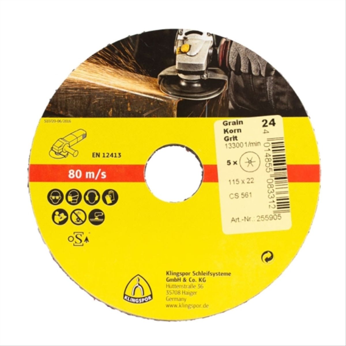 KLINGSPOR - Display disco fibra CS561 115x22 G24