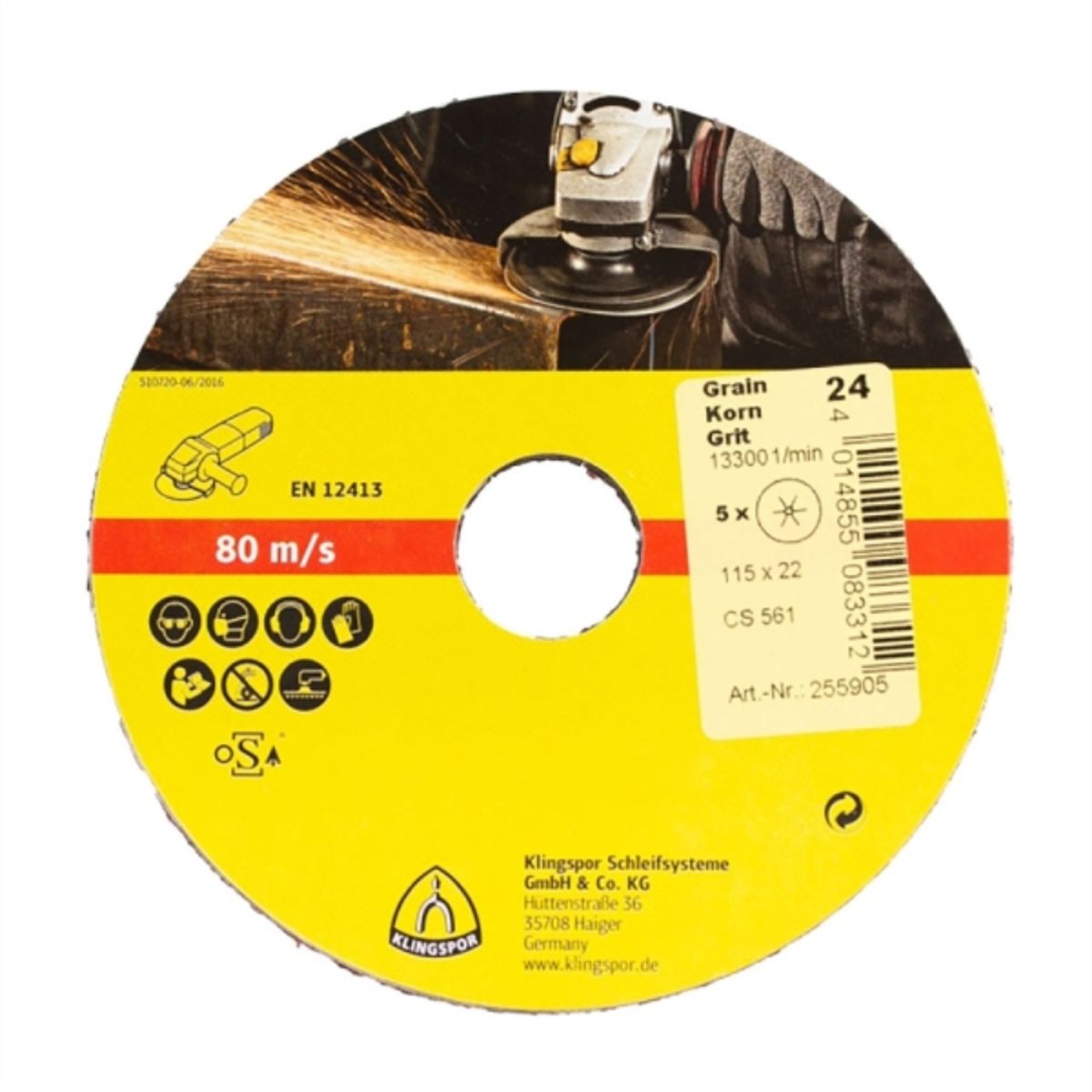 KLINGSPOR - Display disco fibra CS561 115x22 G24