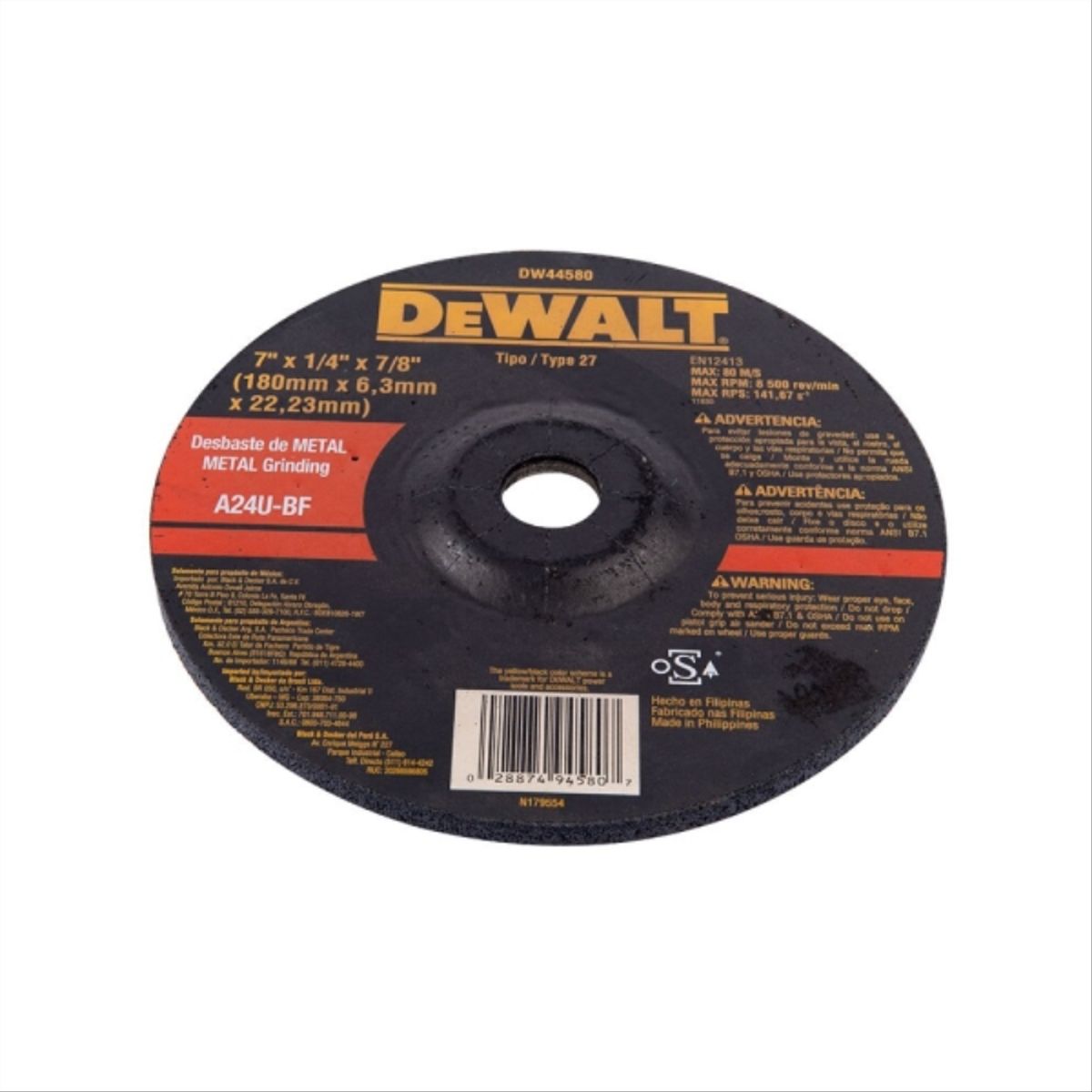 DEWALT - Disco desbaste metal 7"